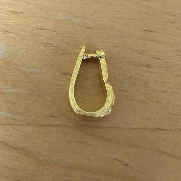 Vintage Kenneth Lane Gold Tone Pendant Marked Minimalist Preppy Chic Classic - Picture 1 of 7